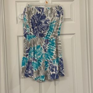Strapless romper